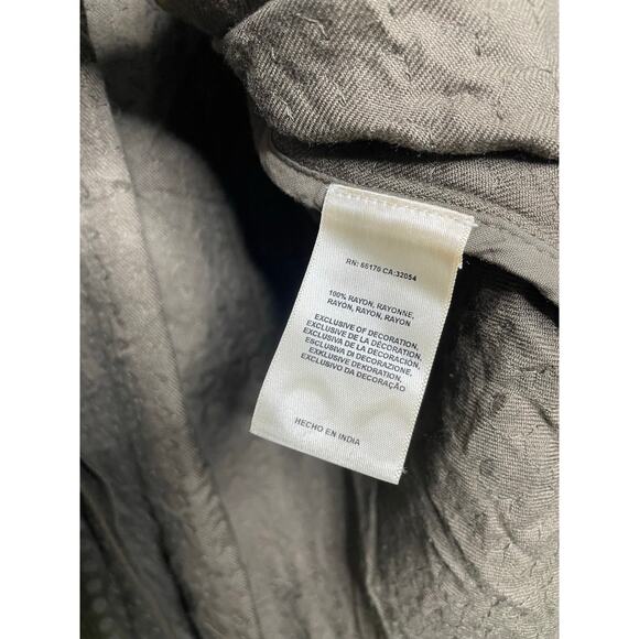 Anthropologie Maeve Sequin Button Down Shirt Size Small Olive Green Long Sleeve - Picture 5 of 10